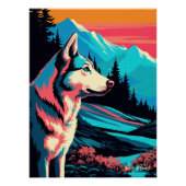 Siberian Husky Dog 003 - Bruno Pokopen ポスター (正面)