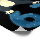 Siberian Husky Dog Dabbing 67 Meme Six Seven Funny ポスター (角)