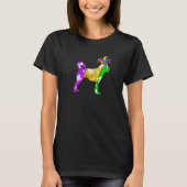 Siberian Husky Dog Mardi Gras Carnivals Funny Pupp Tシャツ (正面)