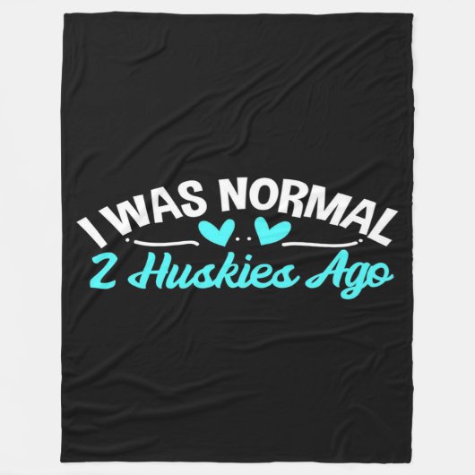 Siberian Husky Dog Owner Normal Husky Dog フリースブランケット (正面)