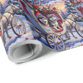 Siberian Husky Dog Valentine's Day ラッピングペーパー (ロールコーナー)