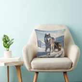 Siberian Husky Elegant Throw Pillow クッション (椅子)