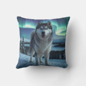 Siberian Husky Elegant Throw Pillow クッション (裏面)