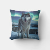 Siberian Husky Elegant Throw Pillow クッション (正面)