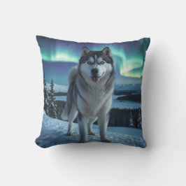 Siberian Husky Elegant Throw Pillow クッション