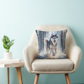 Siberian Husky Elegant Throw Pillow クッション (椅子)