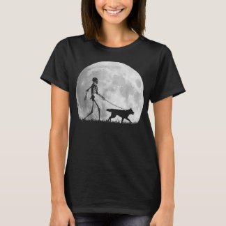 Siberian Husky Halloween Skeleton Funny Dog Youth  Tシャツ