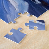 Siberian Husky Howling at the Valentine's Heart ジグソーパズル (側面)