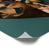 Siberian Husky In Suit Poster, Husky Portrait ポスター (角)