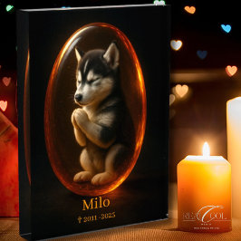 Siberian Husky Memorial Photo Block フォトブロック