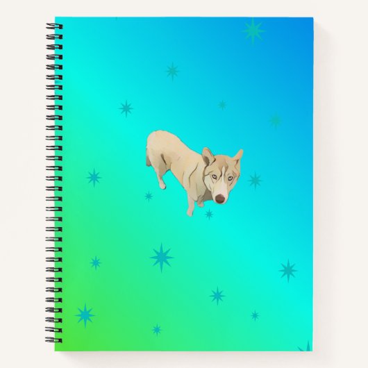 Siberian Husky Notebook ノートブック (正面)