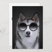 Siberian Husky Painting - Birthday Greeting Card シーズンカード (正面/裏面)
