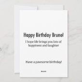 Siberian Husky Painting - Birthday Greeting Card シーズンカード (裏面)