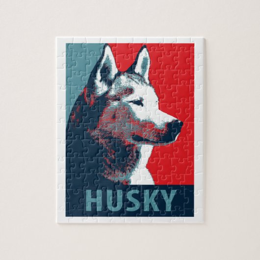 Siberian Husky Political Parody Poster ジグソーパズル (縦)