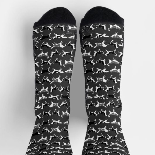 Siberian Husky Socks Cool Sled Dog Socks Customize ソックス (上部)