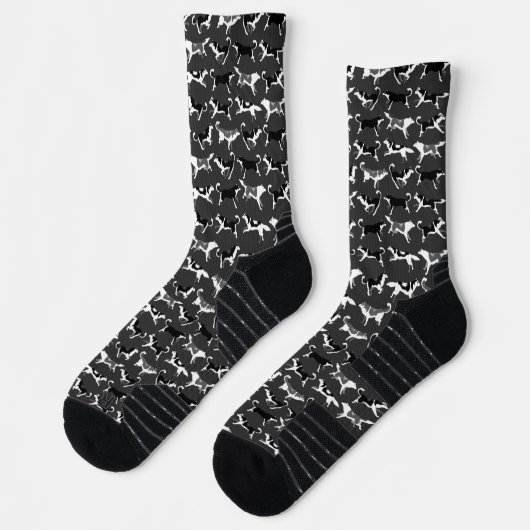 Siberian Husky Socks Cool Sled Dog Socks Customize ソックス (左)