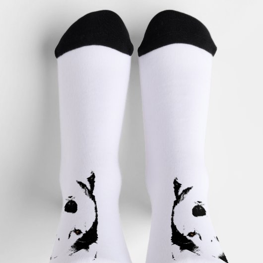 Siberian Husky Socks Husky Eyes Socks Customize ソックス (上部)