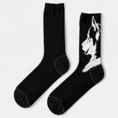 Siberian Husky Socks Husky Pup  Socks Customize ソックス (左)