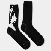 Siberian Husky Socks Husky Pup  Socks Customize ソックス (右)