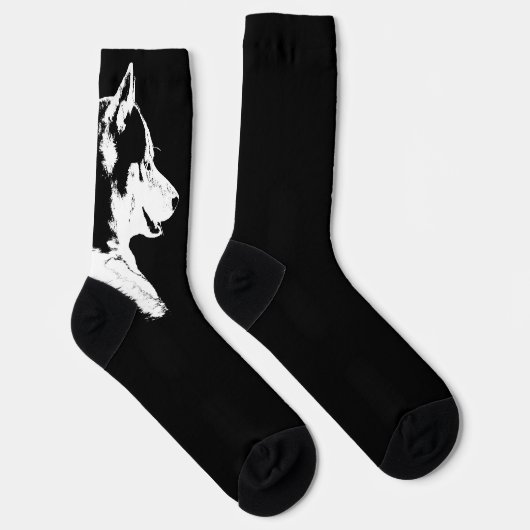 Siberian Husky Socks Husky Pup  Socks Customize ソックス (右)