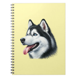 Siberian Husky Watercolor Portrait  ノートブック