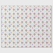 Siberian Husky Wrapping Paper in White ラッピングペーパー (フラット)