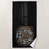 Siberian Tiger：Beach Towel ビーチタオル (正面)