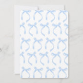 Siblings Double Birthday Blue Coquette 招待状 (裏面)