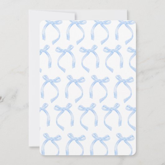 Siblings Double Birthday Blue Coquette 招待状 (裏面)