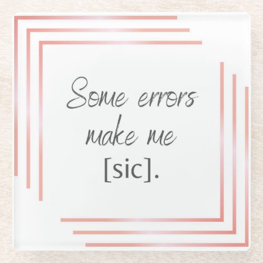 Sicピンクコースター ガラスコースター (正面)