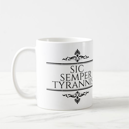 Sic Semper Tyrannis コーヒーマグカップ (左)