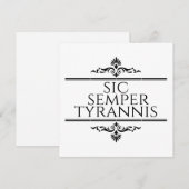 Sic Semper Tyrannis 招待状 (正面/裏面)