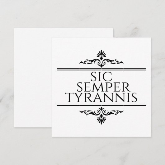 Sic Semper Tyrannis 招待状 (正面/裏面)
