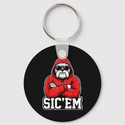 Sic'em Bulldogs Graphic Men Women Kid Boy Girl キーホルダー (正面)