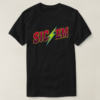 Sic'Em Go Dawgs ハイスクールフットボールファンの熱気 Tシャツ