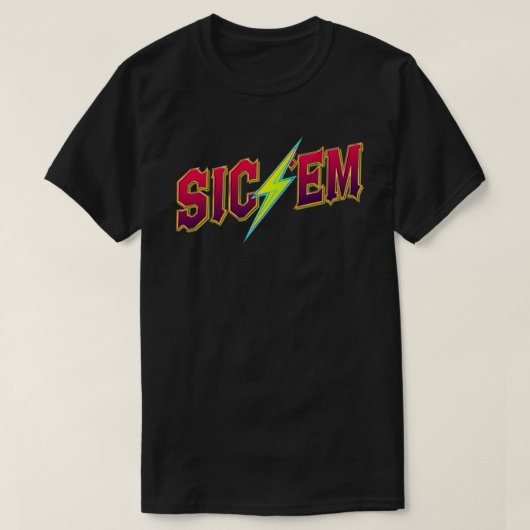 Sic'Em Go Dawgs Highschool Football Fan Spirit Tシャツ (デザイン正面)