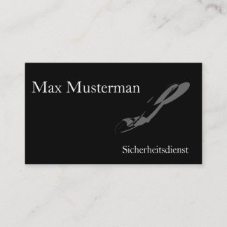 Sicherheitsdienst Visitenkarte 名刺