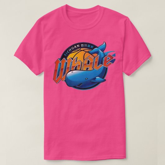 Sichuan Blue Whales CBA Chinese Basketball Whale L Tシャツ (デザイン正面)