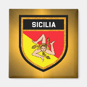 Siciliaの旗 マグネット (正面)