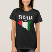 Sicilia Flag Sicily Palermo Italy 19 Tシャツ (正面)