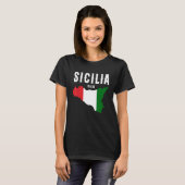 Sicilia Flag Sicily Palermo Italy 19 Tシャツ (正面フル)