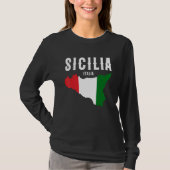 Sicilia Flag Sicily Palermo Italy 19 Tシャツ (正面)