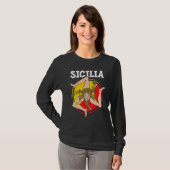 Sicilia Flag Sicily Palermo Italy 1 Tシャツ (正面フル)