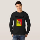 Sicilia Flag Sicily Palermo Italy 2 Tシャツ (正面フル)