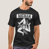 Sicilia Flag Sicily Palermo Italy 2 Tシャツ (正面)