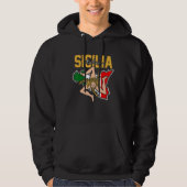Sicilia Flag Sicily Palermo Italy 32 パーカ (正面)