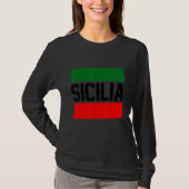 Sicilia Flag Sicily Palermo Italy 37 Tシャツ (正面)