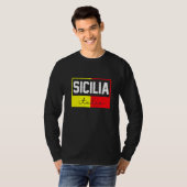 Sicilia Flag Sicily Palermo Italy  39 Tシャツ (正面フル)