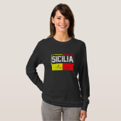 Sicilia Flag Sicily Palermo Italy  39 Tシャツ (正面フル)
