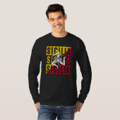 Sicilia Flag Sicily Palermo Italy Tシャツ (正面フル)